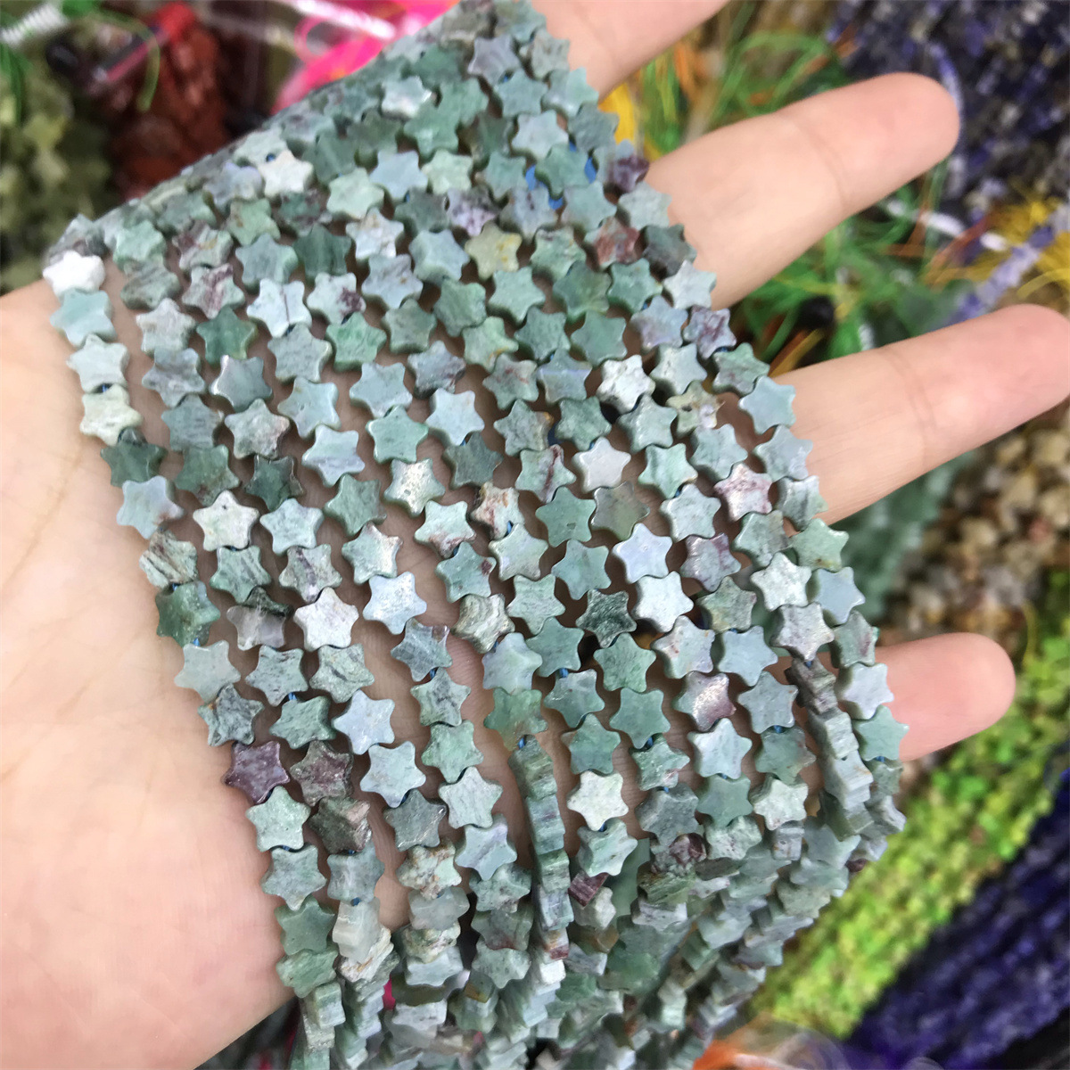 06-phoenix stone 6mm star shape, about 70 pieces p