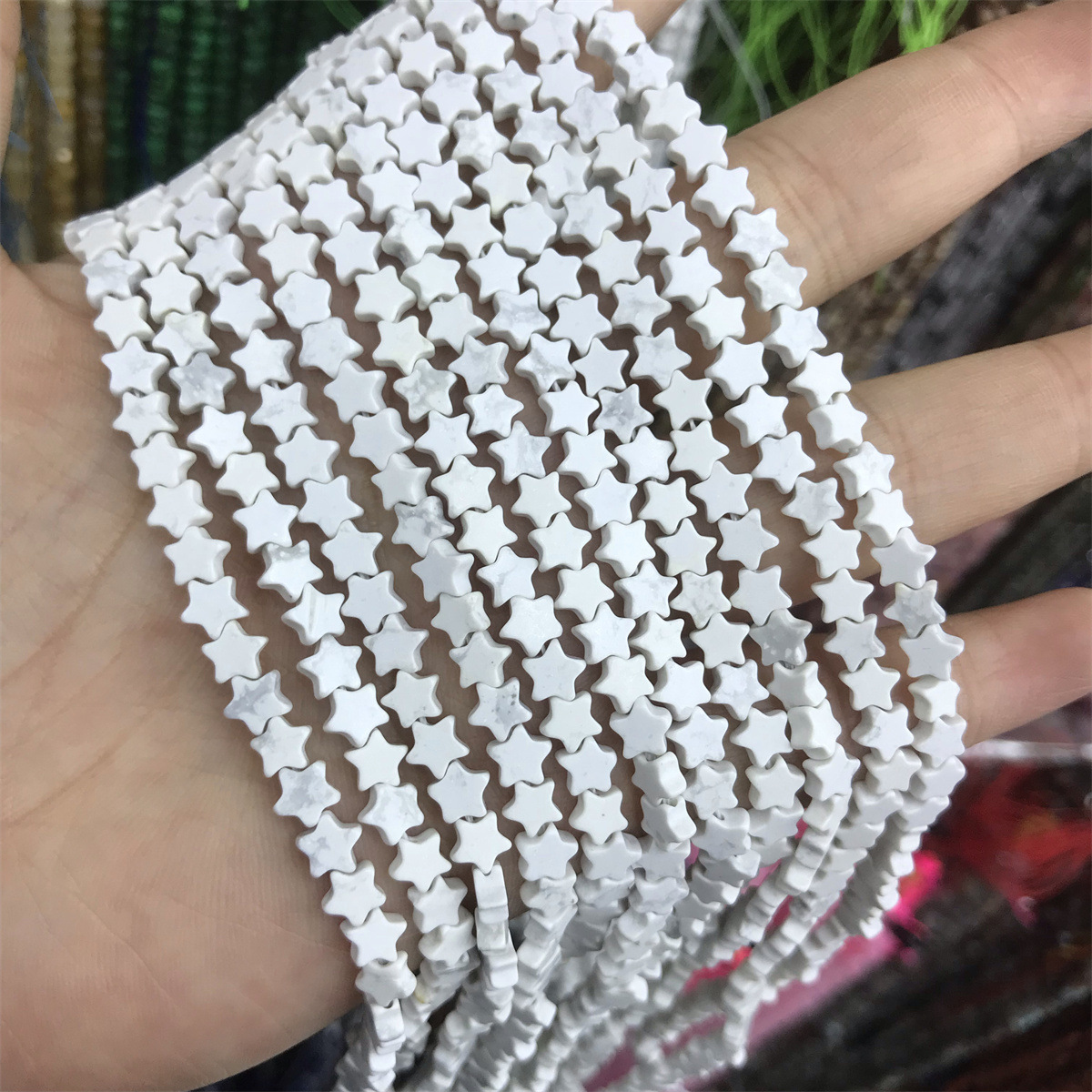 33-imitation white pine 6mm star shape, about 70 p