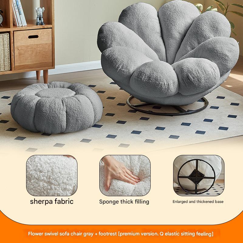 Gray rotating sofa   pedals