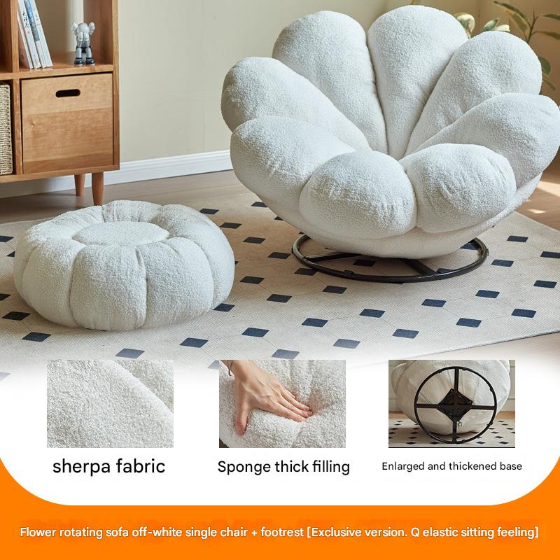 Off-white rotating sofa   pedals