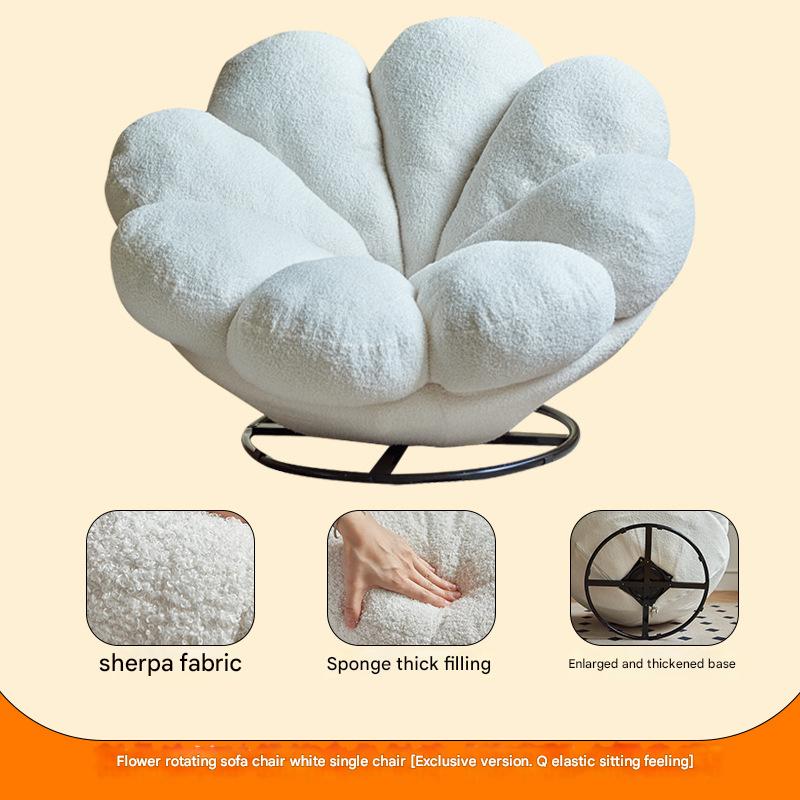 Off-white rotating sofa