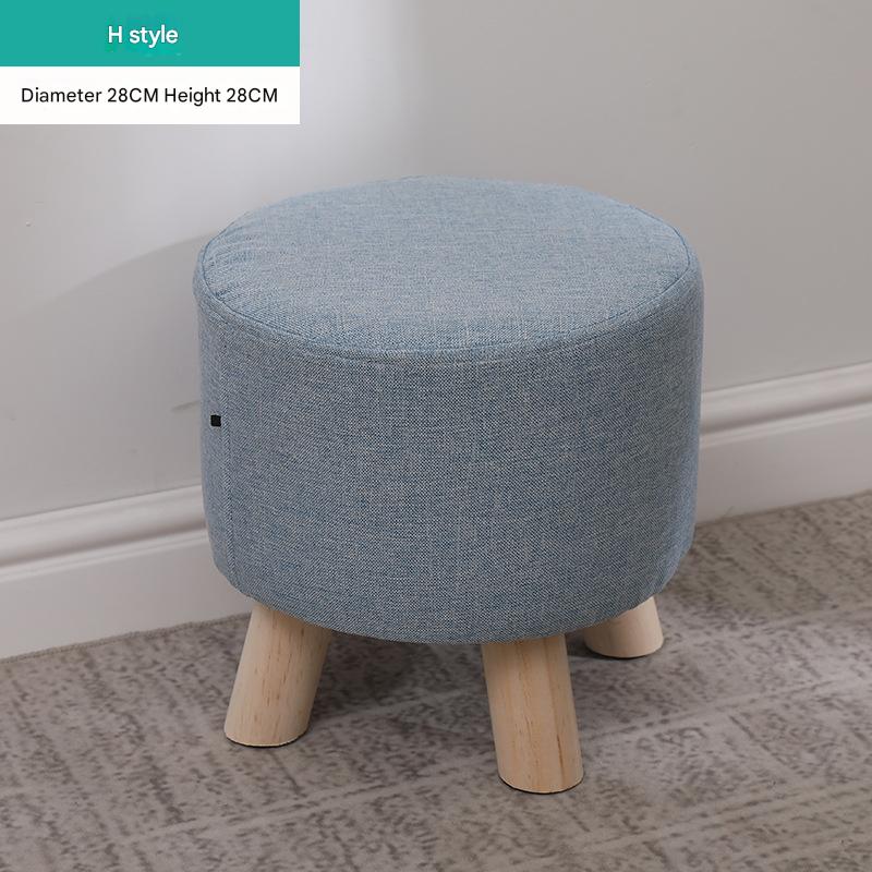 Round stool light blue