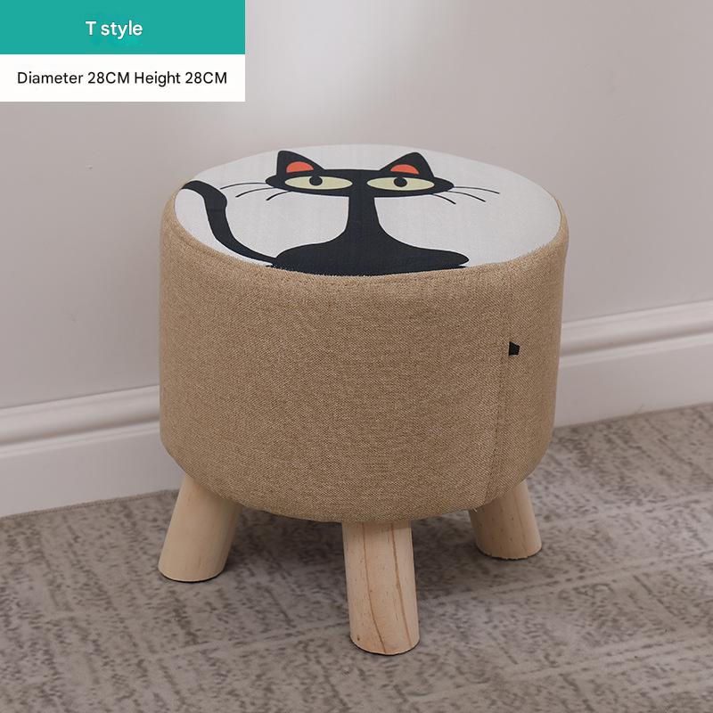 Round stool Black Cat