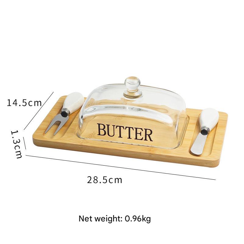 Butter square cover-with white knife and fork