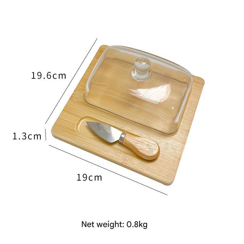 Square cover - with wooden single knife