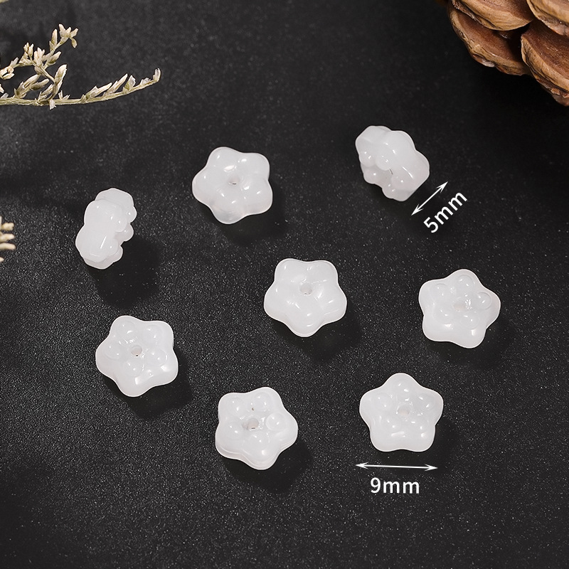 6:7 White starfish flower 5 * 9mm