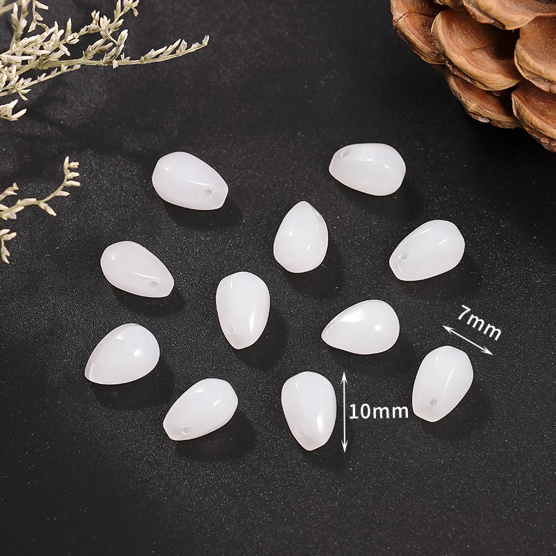 7:8 White Side hole water drop 7 * 10mm