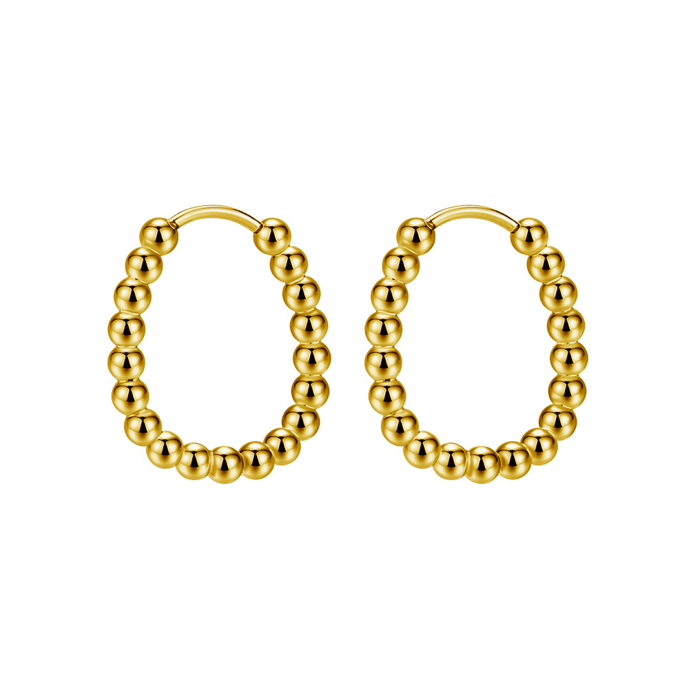 2:Steel ball egg-shaped gold (pair)