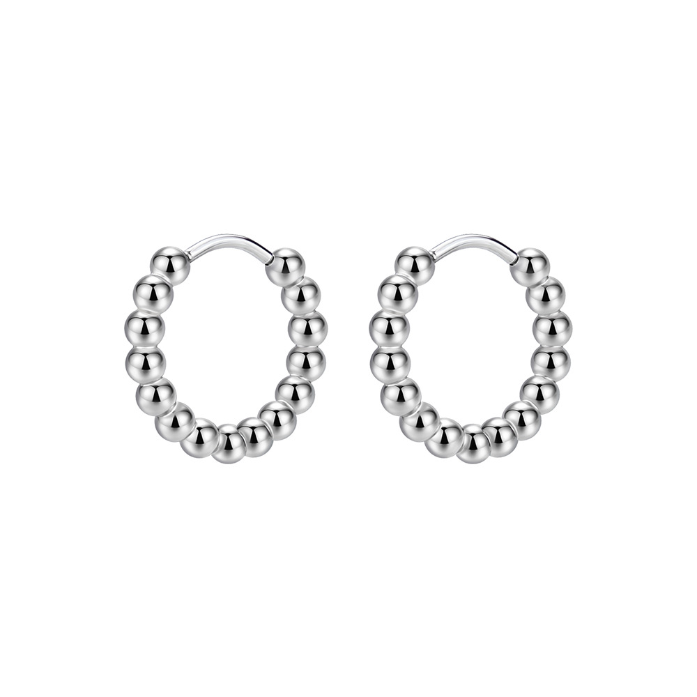 9:Steel ball round steel color (a pair)