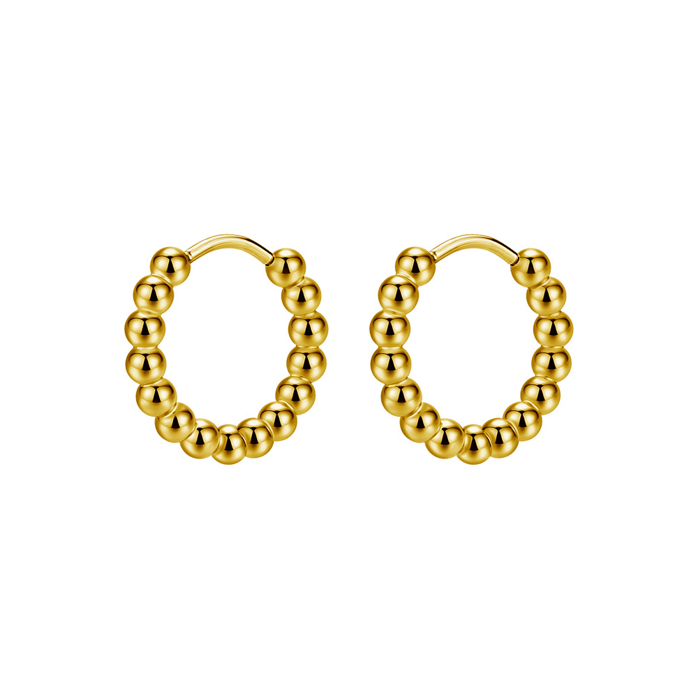 10:Ball Round Gold (Pair)