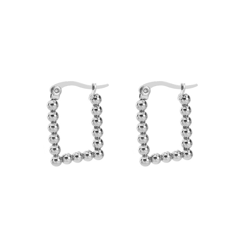 13:Steel ball rectangular steel color (pair)