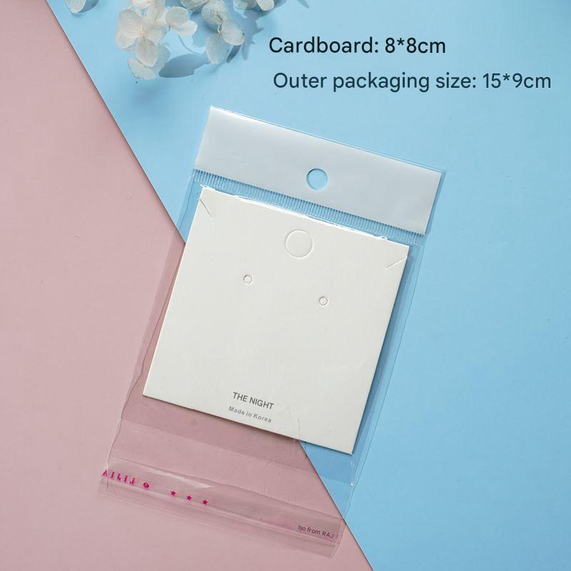 3:8*8cm cardboard   outer packing bag (white card)