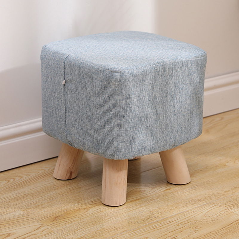 Square stool light blue