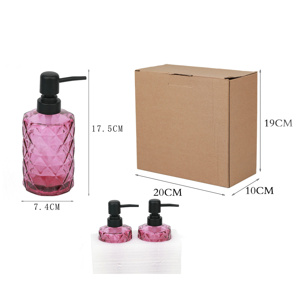 330ml purple diamond   high-end black pump head 2-piece set