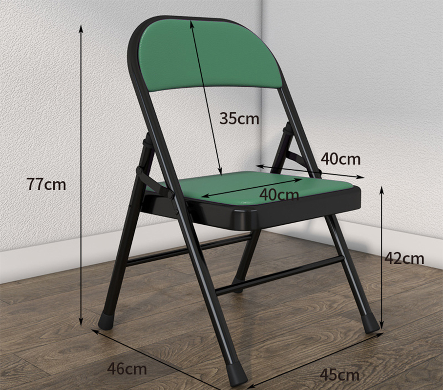 Black Stand-Green Leather Seat