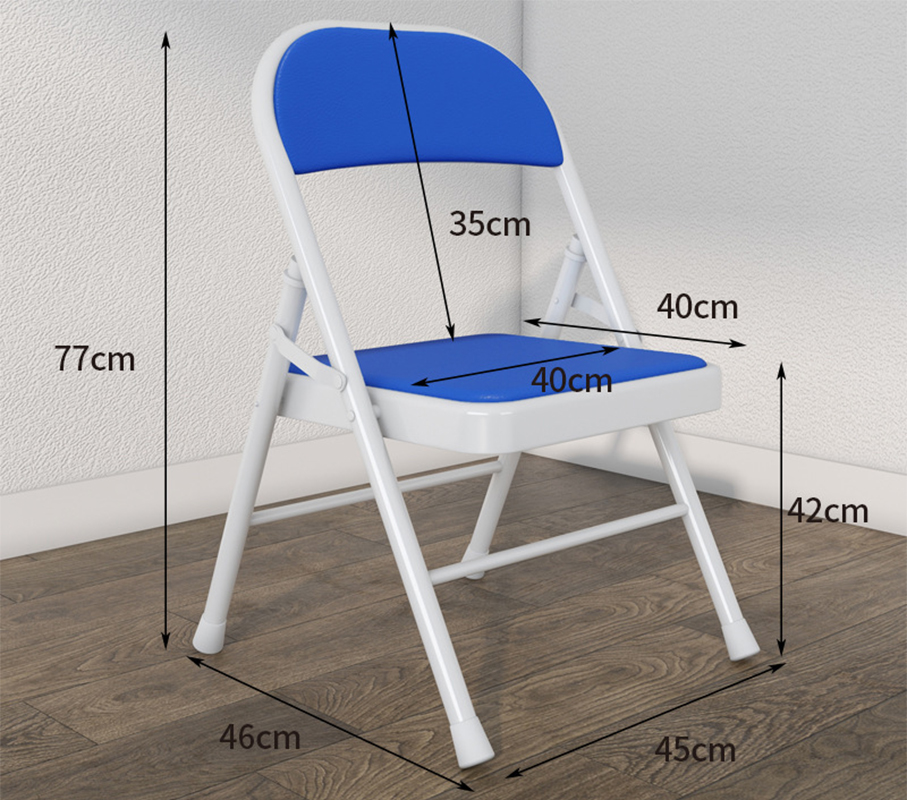 White Stand-Leather Sitting dark blue