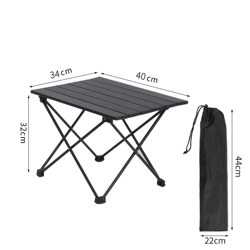 Small aluminum table all black