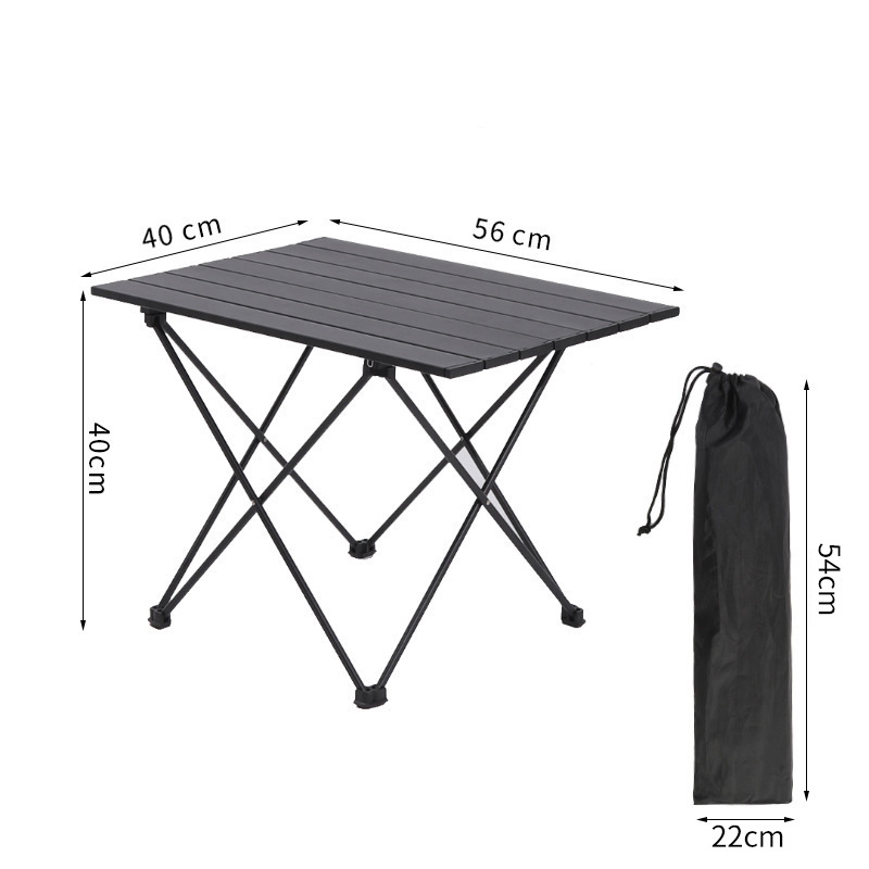 Medium aluminum table all black