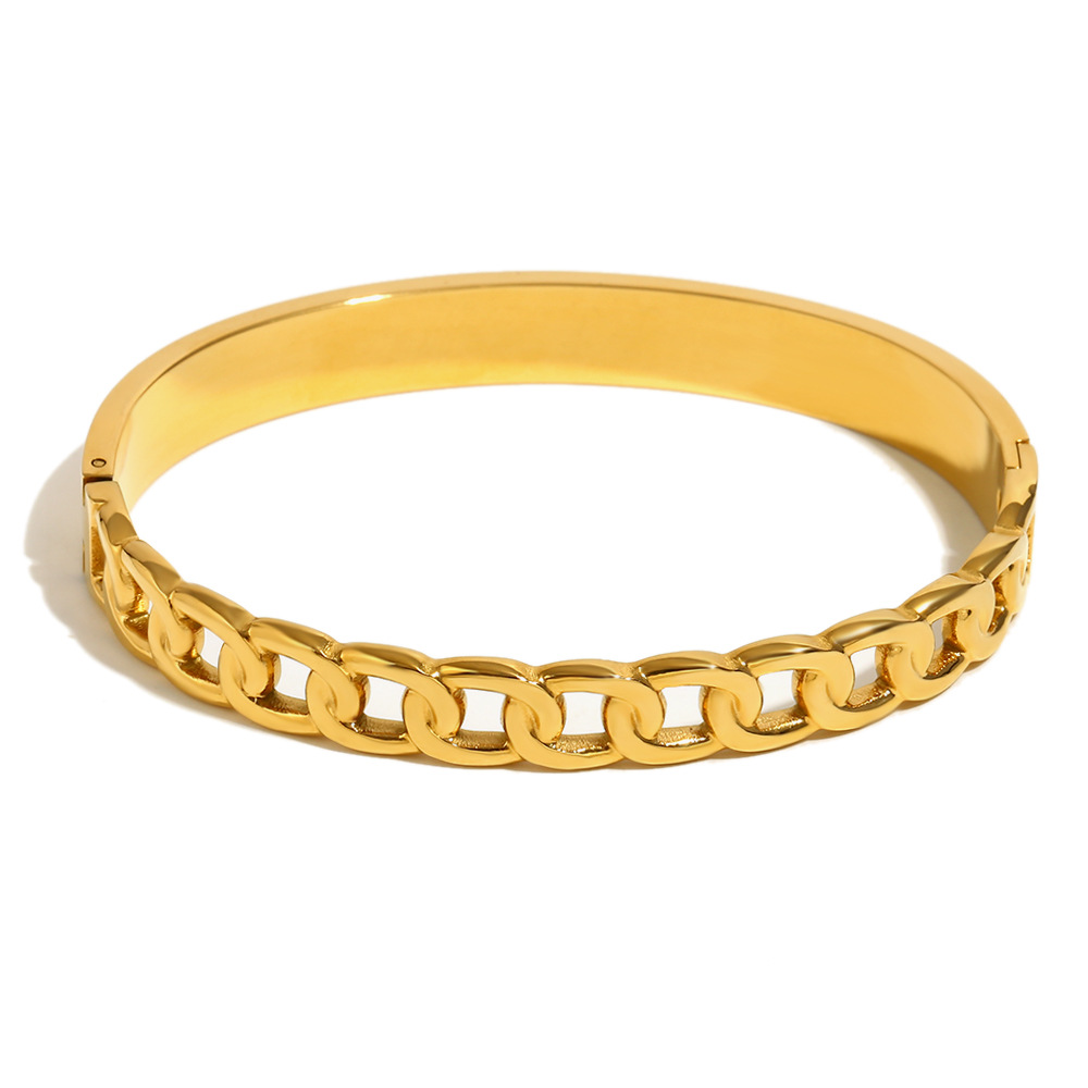 Chain buckle bracelet-gold