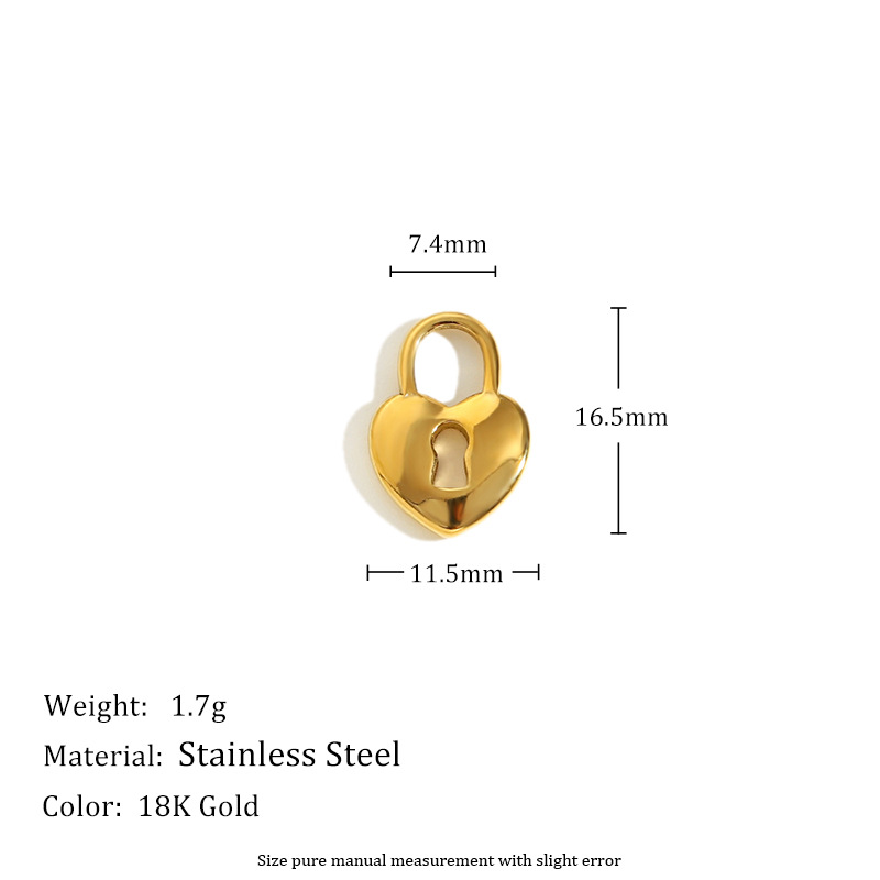 Love lock pendant-gold