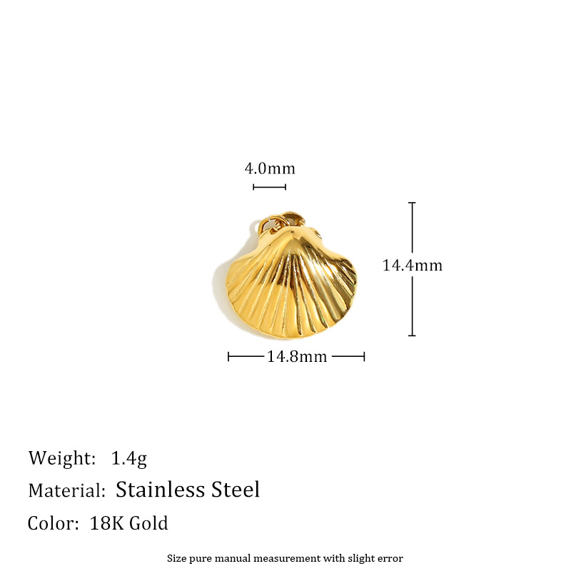 Scallop pendant-gold