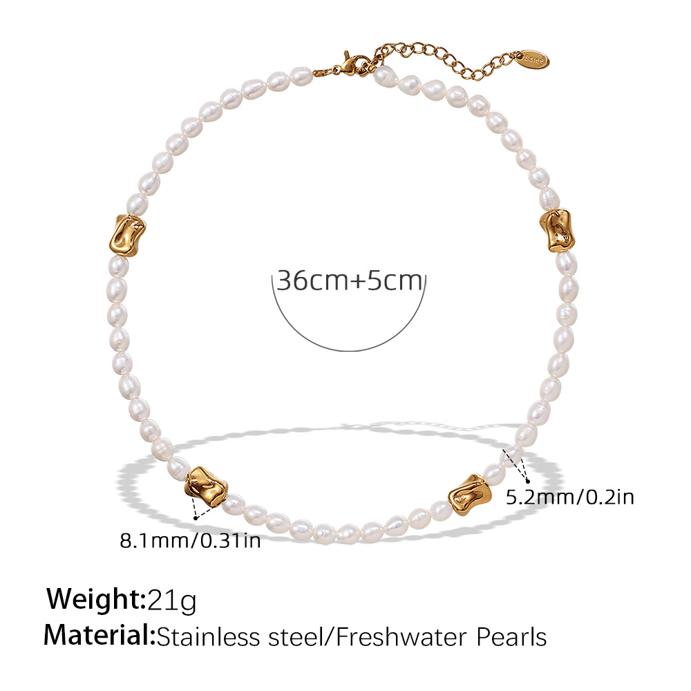 2:Xl415weg freshwater pearl gold necklace