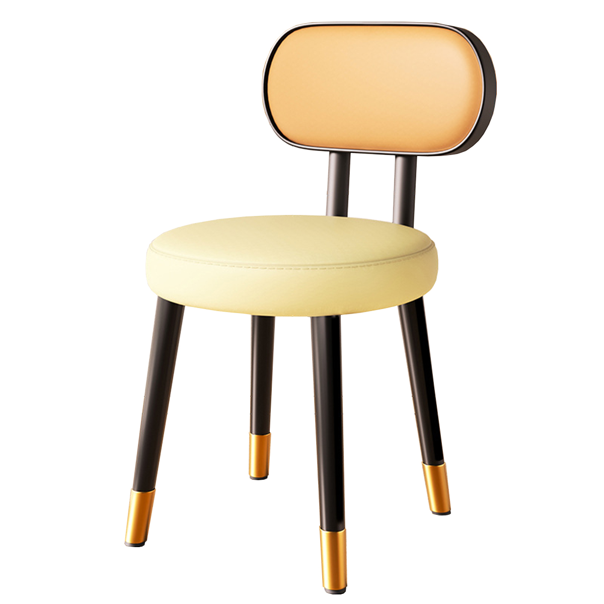 Black frame-orange gray-black gold legs