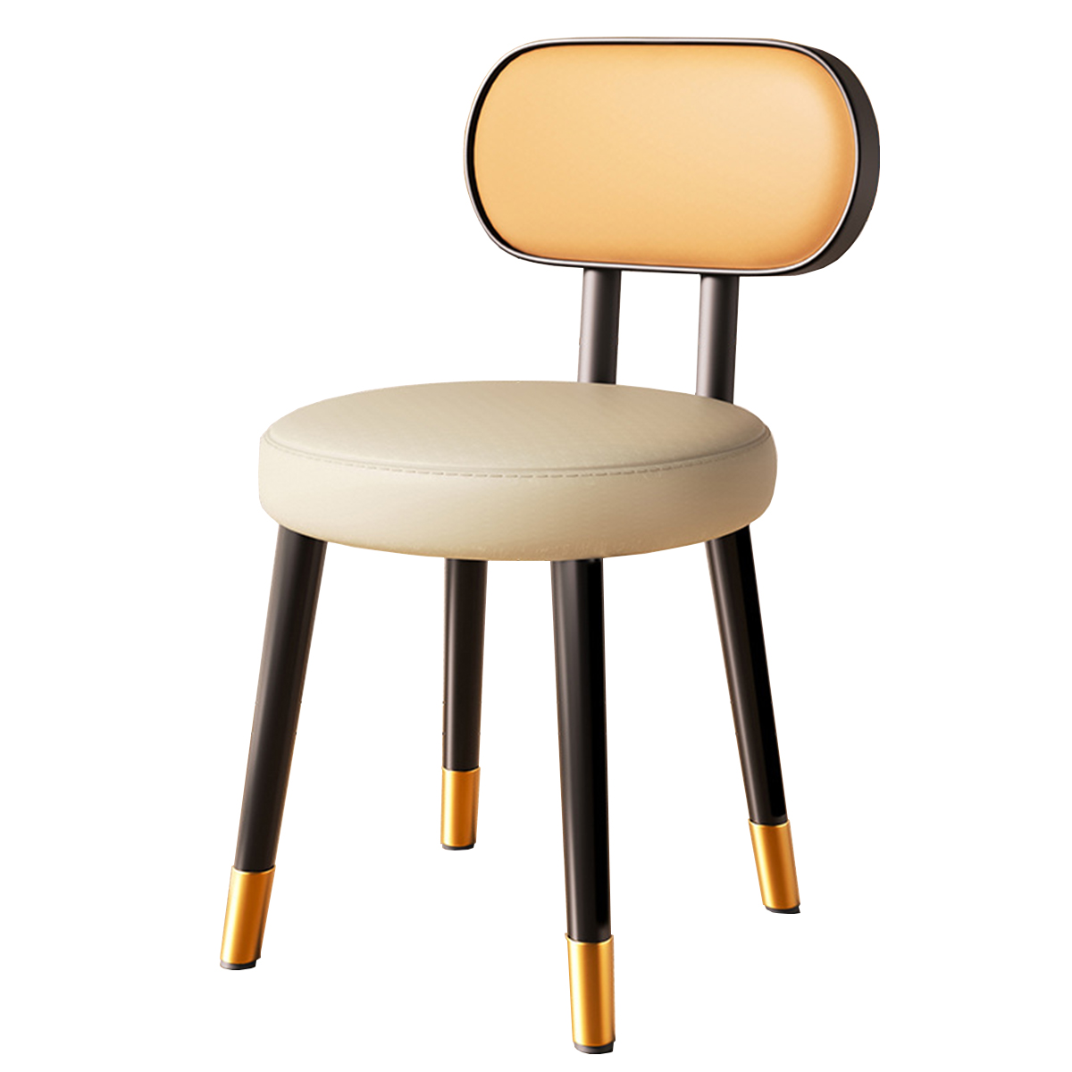 Black frame-orange-black gold legs