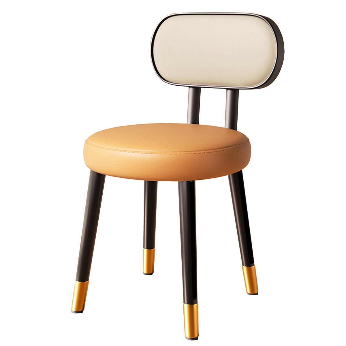 Black frame-grey orange-black gold legs