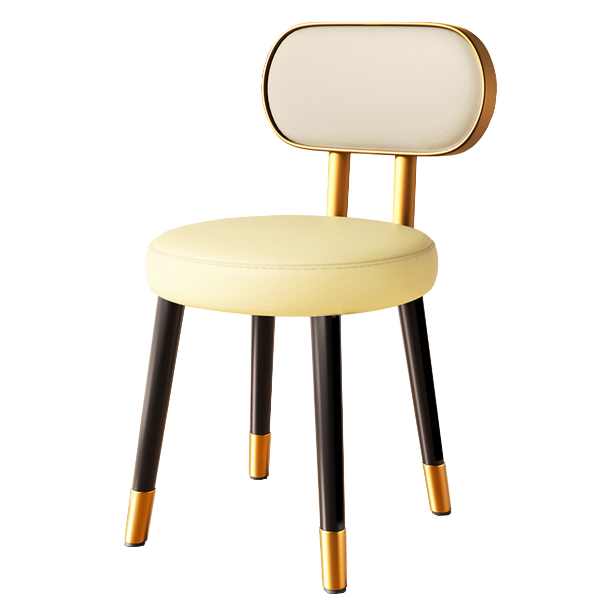 Gold frame - gray and white - black gold legs