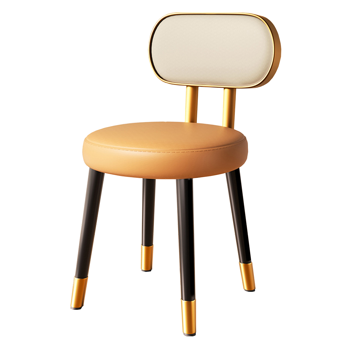 Gold frame-grey orange-black gold legs