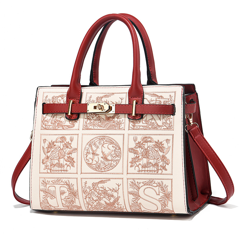 Off-white and red (with red scarf)