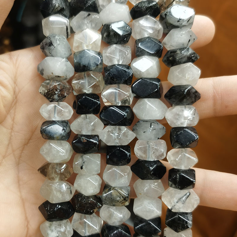 Black hair crystal 6*11mm