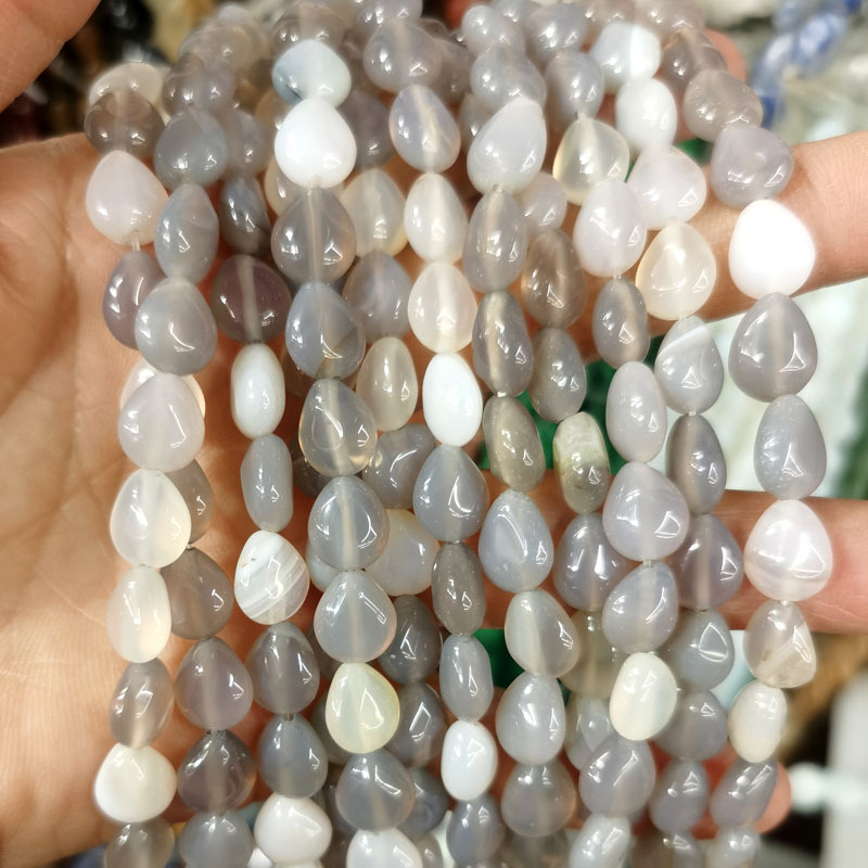 grey agate 8*10mm(约39颗)