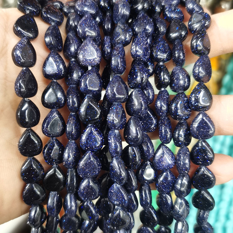 Blue Goldstone 8*10mm(约39颗)