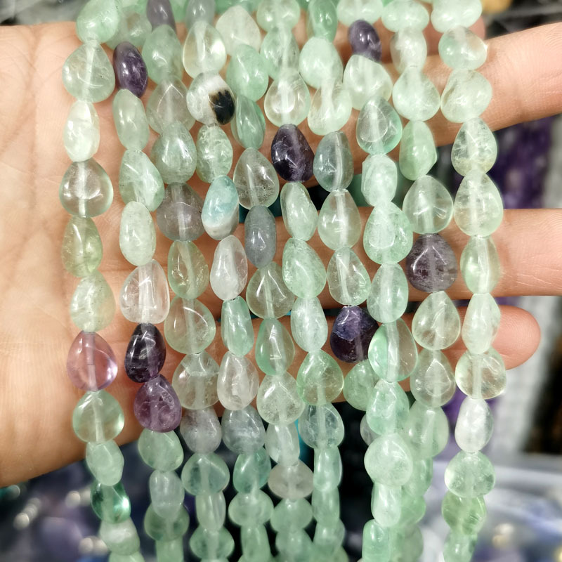 Colored Fluorite 8*10mm(约39颗)