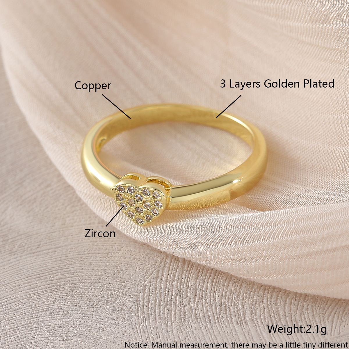 15 zircon hearts no. 7 rc05-5