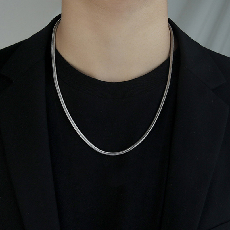 4:iron chain Flat snake bone chain-50cm