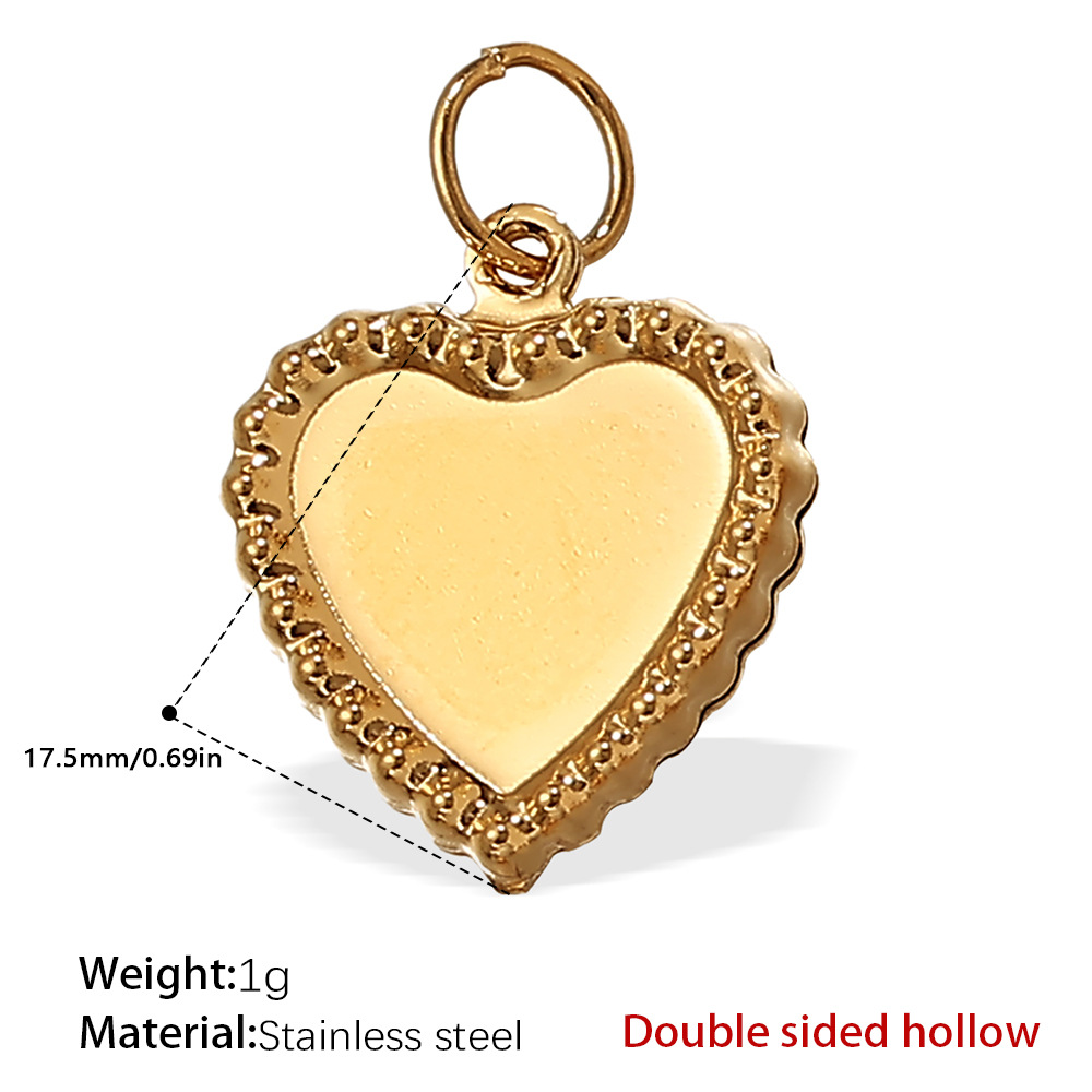 PJ217G double-sided hollow gold pendant