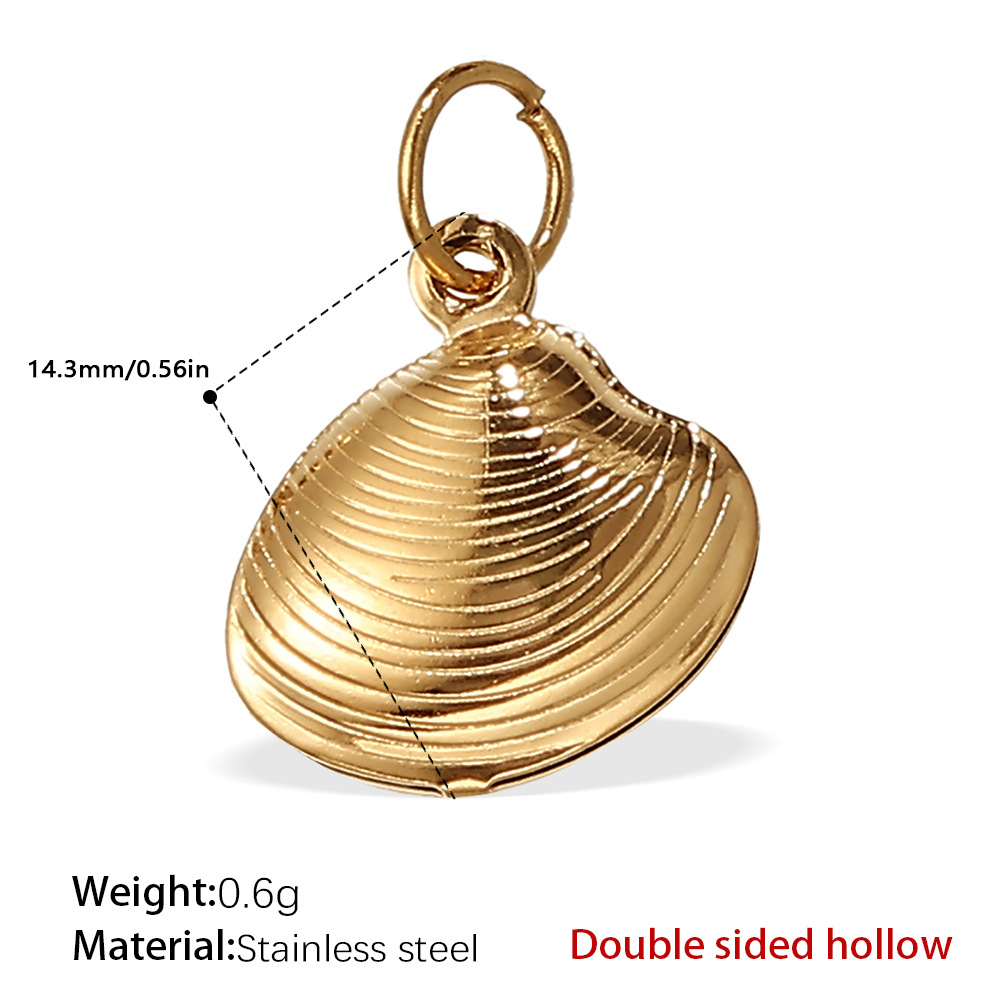 PJ219G double-sided hollow gold pendant