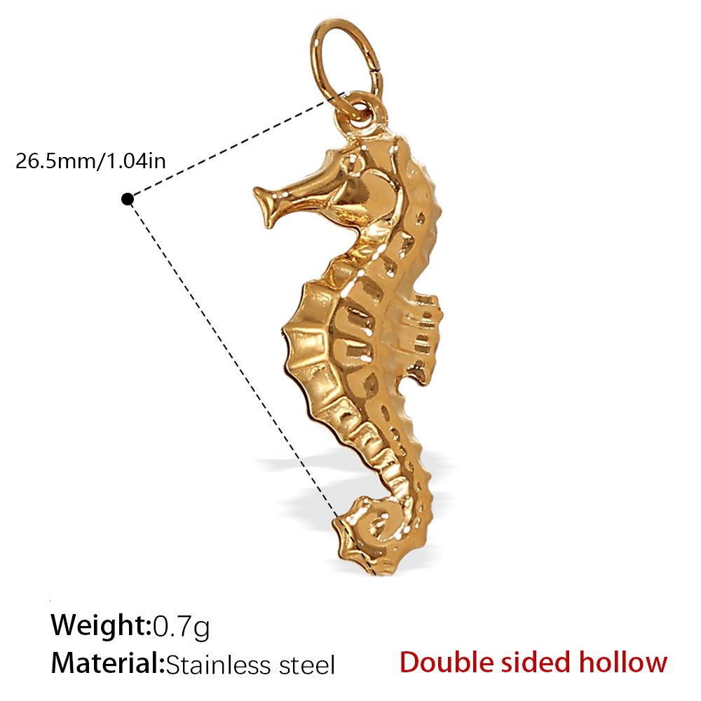 PJ229G double-sided hollow gold pendant