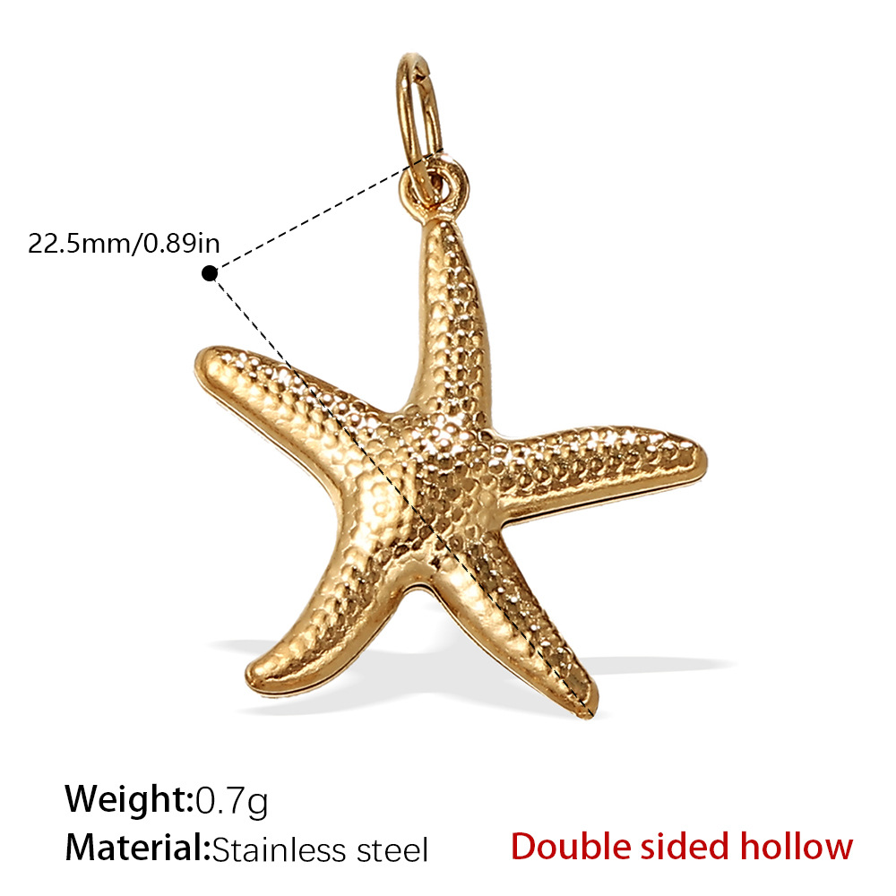 PJ230G double-sided hollow gold pendant