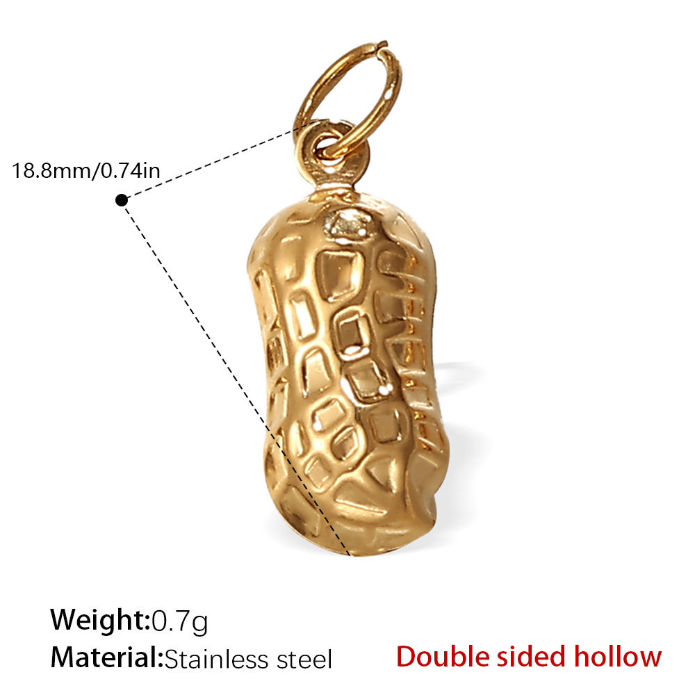PJ232G Double-sided Hollow Gold Pendant