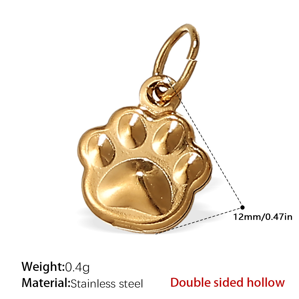 PJ233G double-sided hollow gold pendant