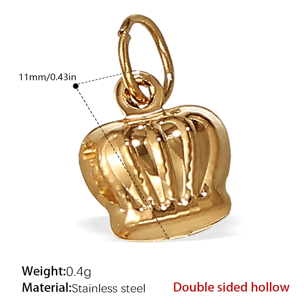 PJ235G Double-sided Hollow Gold Pendant