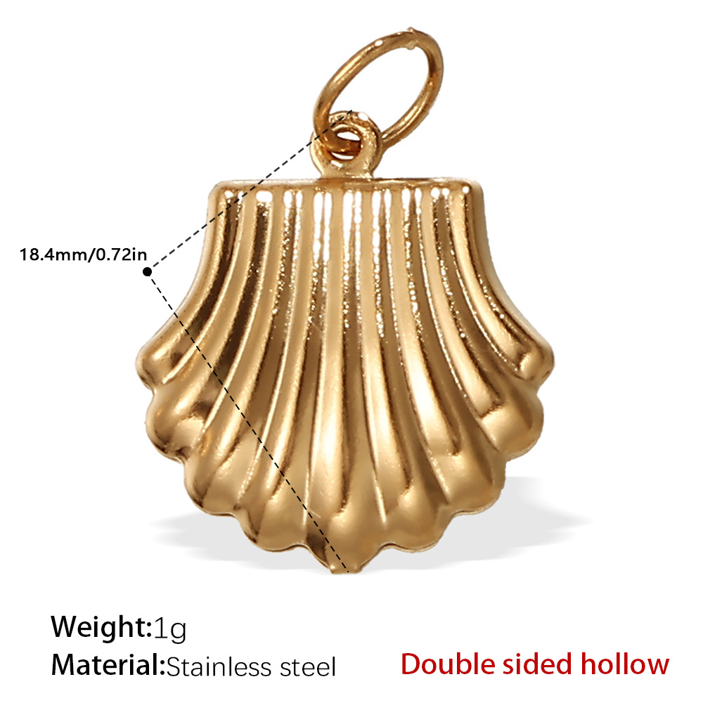 2:PJ218G double-sided hollow gold pendant
