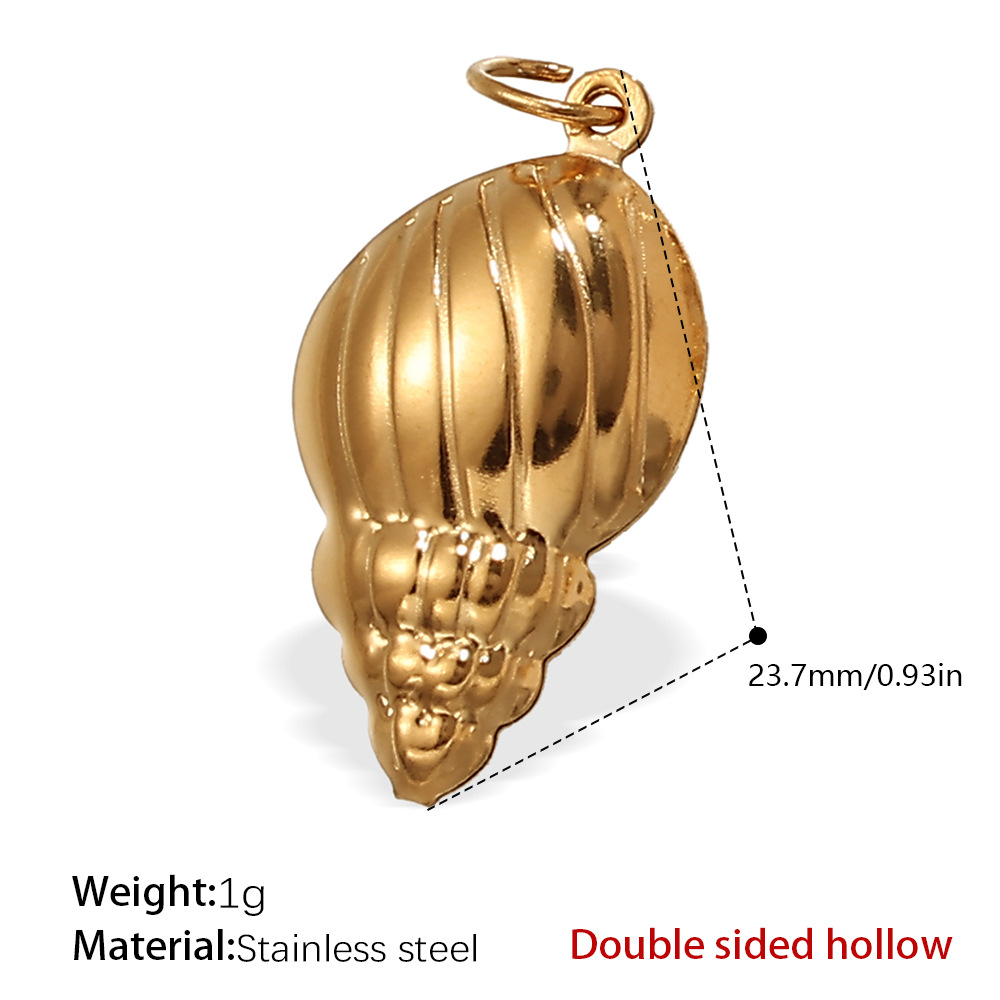12:PJ228G double-sided hollow gold pendant