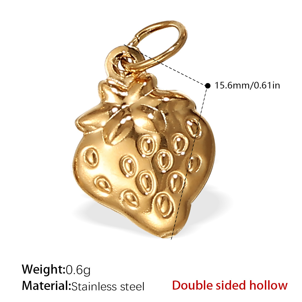 15:PJ231G double-sided hollow gold pendant