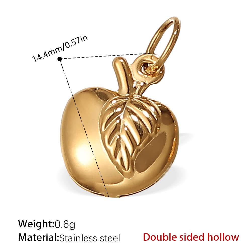 18:PJ234G Double-sided Hollow Gold Pendant