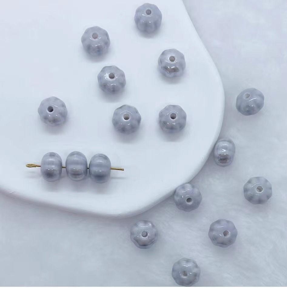 Pumpkin beads [Silver Gray]]